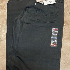 Levi's Men's Dark Black Straight Jeans